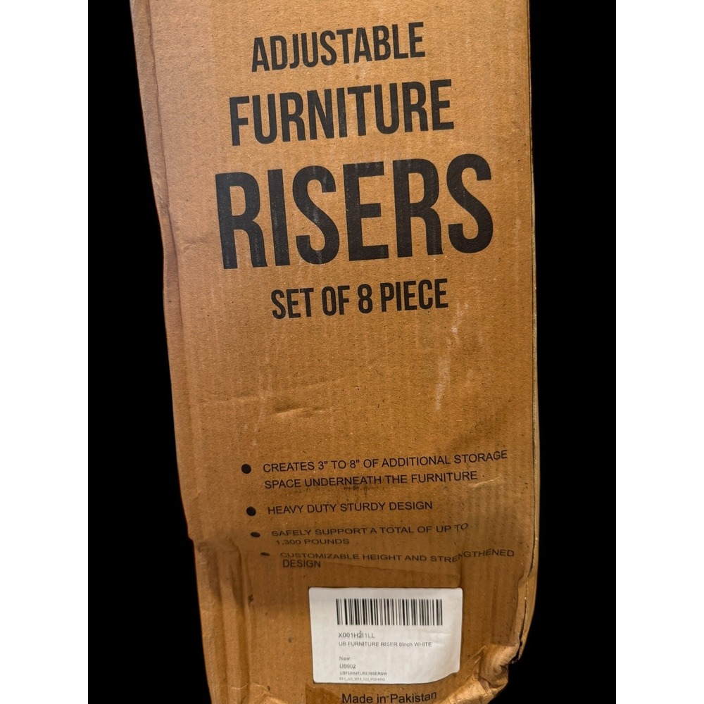 Utopia Bedding UB936 Adjustable Furniture Risers 3-8" - Brown